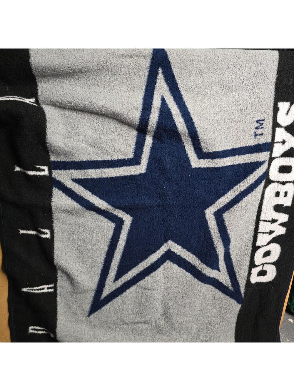 Dallas Cowboys VTG USA Made Soft Throw Blanket 90s NFL Rare